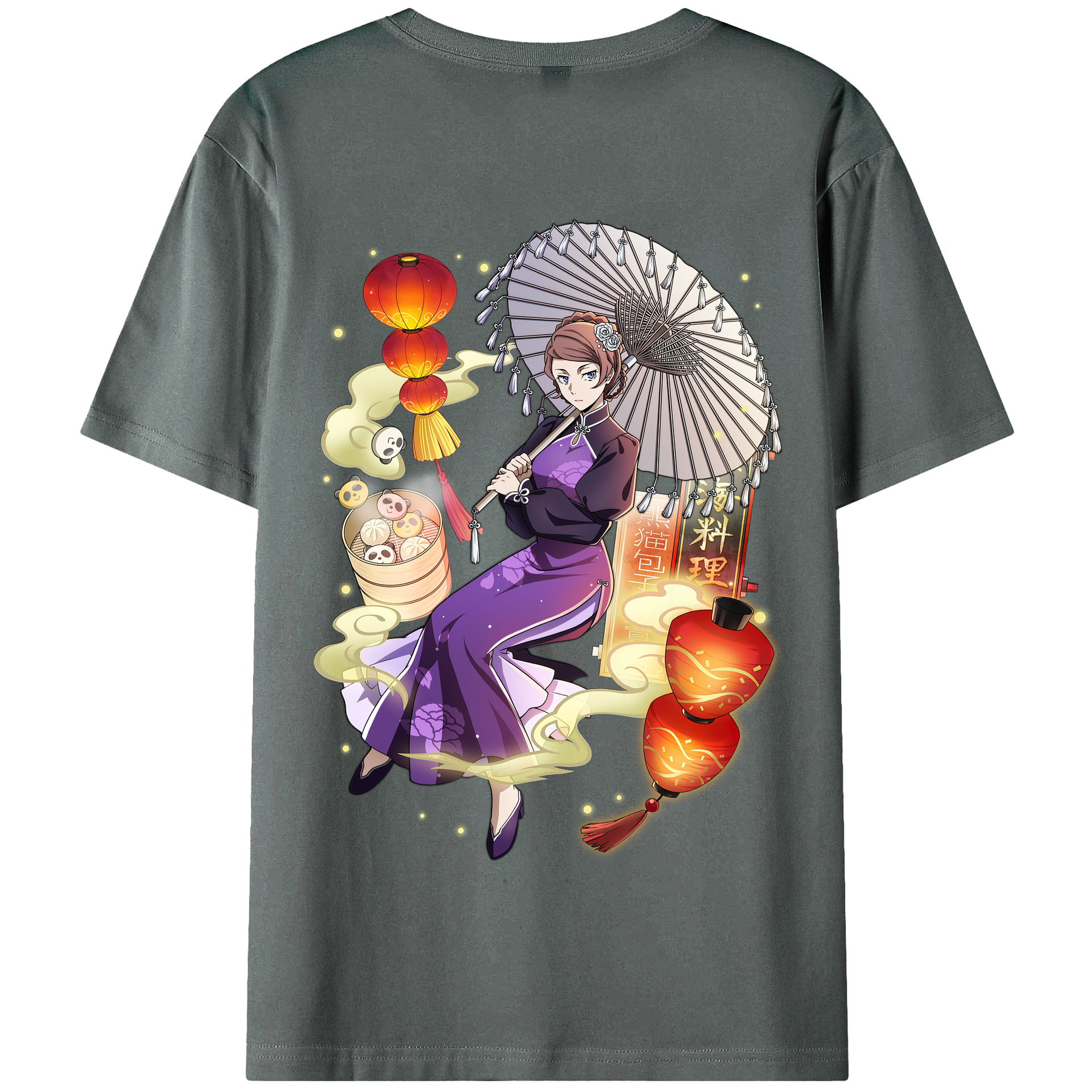 （画像用） 文豪ストレイドッグス Bungo Stray Dogs 綿100％半袖Tシャツ（背面プリント）